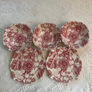 Chippendale Johnson Brothers . lot of 5 . square plate . square cereal bowl